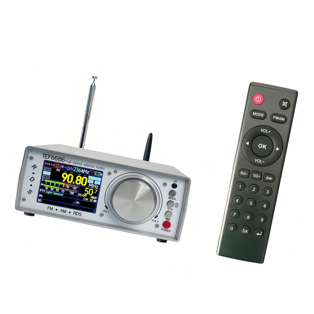 Radio Receiver Supported TEF6686 Radio Receiver Large LCD Display with Remote