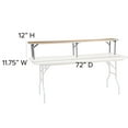 thumbnail image 5 of Flash Furniture Amara 72" x 12" x 12" Birchwood Bar Top Riser with Folding Silver Legs, 5 of 11