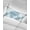 Teal, Blue, White, variant on 1 Pack Fluorescent Light Cover for Ceiling Lights, Teal Palm Leaves Magnetic Classroom Light Filters 4x2 Feet, Summer Botanical Tropical Leaf Decorative Ceiling Shade Panel for Office