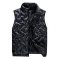 thumbnail image 1 of Casual Camisetas, Cremallera de Bolsillo Impreso Abajo Cuello de Pie sin Mangas, Chaleco de Moda para Hombre, 1 of 9