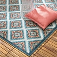 thumbnail image 6 of TOWN & COUNTRY EVERYDAY Brooks Retro Geo Indoor Outdoor Area Rug, UV Fade Resistant, High-Low Pile, Red/Mutli, 5'2"x7'2", 6 of 13