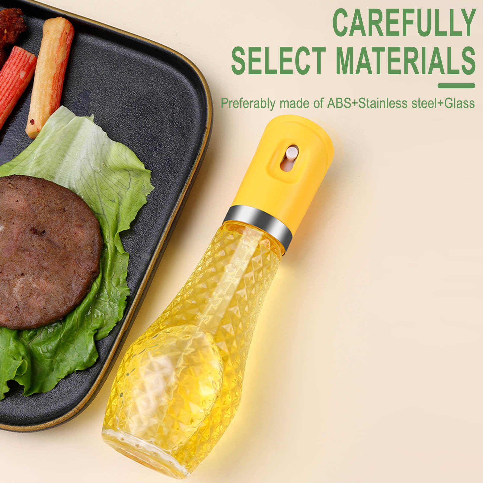 FBITE Portable Oil Spray Bottle | Oil Spray Bottle for Cooking | 260ml  Olive Oil Sprayer Cooking Olive Oil Sprayer Suitable for Kitchen Gadgets