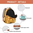 thumbnail image 4 of "Floral Sunflower Backpack for Work & School - Water-Resistant Fabric, Spacious Compartments, Stylish Wildflower Print, Comfortable for All-Day Wear", 4 of 6