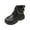 Black, variant on Ccpelsie Girls Ankle Boots Low Heel Shoes Toddler Little Big Kid Girls Dress Boots(Black,2)