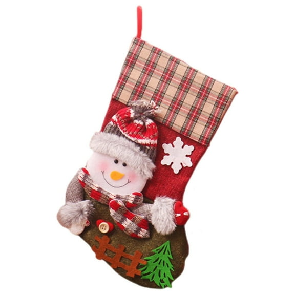 TERGAYEE Christmas Stockings,Santa Snowman Reindeer Stocking for Christmas,Home Decorations Party Supplies & Gifts,Christmas Ornaments