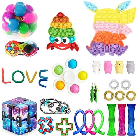 Sensory Fidget Toys Set, TIK Tok Cheap Cartoon Fidget Toys Pack, Anti ...