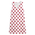 thumbnail image 4 of QUNYINEY A Line Sundresses for Women Beach Polka Dot Sleeveless Mini Tank Dress V Neck Casual with Pockets Vacation Loose Fit Dresses, 4 of 7
