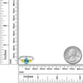 thumbnail image 6 of Gem Stone King 2.02 Ct Oval Checkerboard Swiss Blue Topaz Yellow Sapphire 925 Sterling Silver Ring (Size 6), 6 of 6