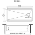 thumbnail image 2 of Ruvati USA RVH8224 33 in. Workstation Two-Tiered Ledge Undermount 16 Gauge Stainless Steel Kitchen Sink, 2 of 7