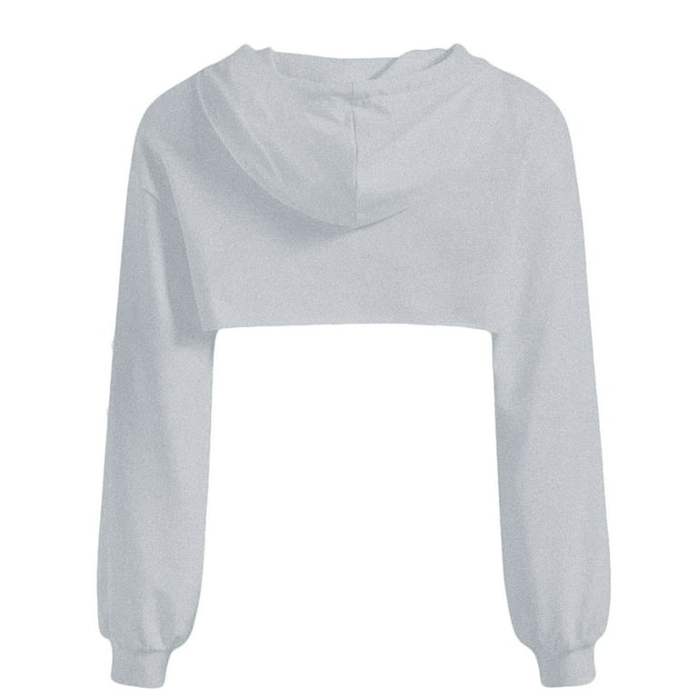 Black Crop White Crop Wholesale Blank Crop Hoodies Cropped Hoodies