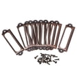 thumbnail image 1 of Unique Bargains 60x17mm Drawer Tag Label Metal Label Holder File Tag Frames Copper Tone 10 Pack, 1 of 6