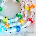 thumbnail image 4 of Rainbow | .925 Sterling Silver | Deluxe Firefly Glass Mushroom Bracelet, 4 of 8