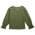 thumbnail image 4 of Domuza Boys Medieval Pirate Costume Shirt Kids Medieval Renaissance Ruffled Long Sleeve Tops Army Green 130, 4 of 5