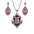 thumbnail image 1 of Funie Indian Style Rhinestone Inlaid Flower Necklace Earrings Wedding Jewelry Set, 1 of 7