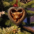 thumbnail image 4 of Heart-Shaped Tree Hole Animal Pendant - Cute Festive Hanging Decor, Animal-Shaped Heart Ornament for Home/Christmas Tree, Lightweight Resin Craft, Perfect for Holiday Season & Home Decoration, D, 4 of 7