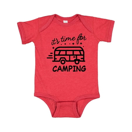 

Inktastic It s Time For Camping with Camper Gift Baby Boy or Baby Girl Bodysuit