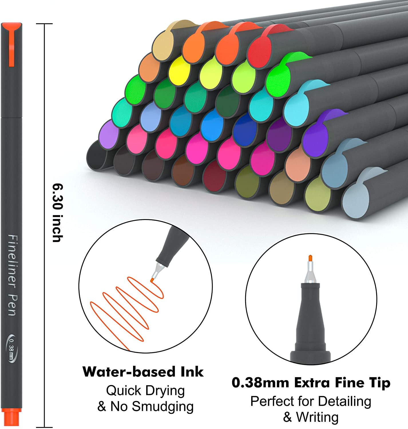 Fineliner Colored Pens Bullet Journal Planner Pen, 18 Colors : Skiitz, Your  Happy Place