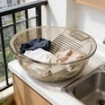 thumbnail image 4 of Fwttom Household Large Plastic Basin Net Red Laundry Basin with Rubbing Board Multifunctional Laundry Bucket Washing Clothes Large Basin, 4 of 6