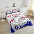 thumbnail image 3 of Erosebridal Football Themed Comforter for Twin Bed,Football Fans Bedding Set,Football Lovers Comforter Sets,Red Blue Gray Duvet Insert with 1 Pillowcase(Buffalo), 3 of 6