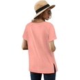 thumbnail image 4 of T-Shirts pour Femmes Manches Courtes Col Rond Hauts Basiques Unis, 4 of 5