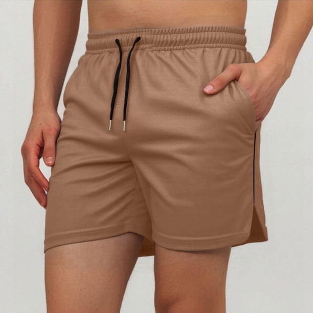 MKLEKYY Pantalones Cortos Casuales para Hombre, para Actividades Al Aire Libre, Cómodos, Holgados, Deportivos, con Bolsillos con Cremallera, Ideales para Primavera y Verano.