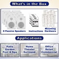 thumbnail image 4 of Acoustic Audio AA351W Indoor Outdoor 2 Way Speakers 2000 Watt White 4 Pair Pack AA351W-4Pr, 4 of 6