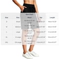 thumbnail image 3 of CQONEPT Women's Bermuda Sweat Shorts High Waisted Knee Length Shorts with 3 Pockets Drawstring Casual Athletic Shorts Khaki M, 3 of 5