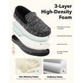 thumbnail image 5 of EverFoams Men's Comfort Memory Foam Moccasin Slippers Breathable Terry Cloth House Shoes with Anti-Skid Rubber Sole, 5 of 9