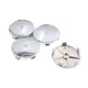 thumbnail image 1 of Ofertas únicas 4 piezas 68 mm de diámetro 5 lengüetas Auto Car Tire Wheel Rim Center Hub Caps Cover Silver Tone, 1 of 1