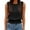 Black, variant on Women's Sleeveless Casual Summer Tank Tops Boho Cami Slim Fit Smocked Bottom Shirts