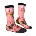 thumbnail image 2 of Goofa Delicate Pink Carnations A Printed Men's Crew Socks, Soft Durable Breathable Moisture-Wicking with Odor Control Cotton socks, 2 of 9