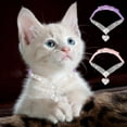 thumbnail image 2 of 1 Pièces Strass Collier de Chat Bling Colliers pour Animaux de Compagnie Simulation Collier de Chat Breakaway Coeur en Forme de Collier de Chien en Cristal Collier pour Animaux de Compagnie, 2 of 9
