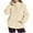 Beige, variant on Oversize Hoodies for Women Pullover Fashion Loose Casual Half Zipper Hooded Sweatshirt