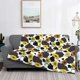 thumbnail image 2 of Fotbe Black Cow Sunflowers Manta de Franela con Estampado, Manta Ultrasuave para Cama, Sofá, Auto, Hipoalergénica y Antibolitas-40"x30", 2 of 6