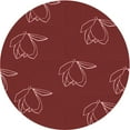 thumbnail image 1 of Ahgly Company Indoor Round Patterned Cranberry Red Area Rugs, 8' Round, 1 of 6