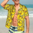 thumbnail image 7 of Kll Men'S Hawaiian Shirt Short Sleeve Button Down Beach Shirts-Ducky Cartoon Animal Yellow, 7 of 7