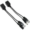 thumbnail image 1 of 1 Pair 12V Rj45 Passive Power Over Ethernet Poe Adapter Injector + Splitter Kit (Black), 1 of 5