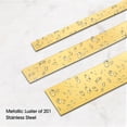 thumbnail image 3 of 5M Peel and Stick Metal Molding Trim, Self-Adhesive Stainless Steel for Wall, Fireplace, Mirror Edging and Craft Decoration (Brushed Silver, 10ft x 0.8in), 3 of 7
