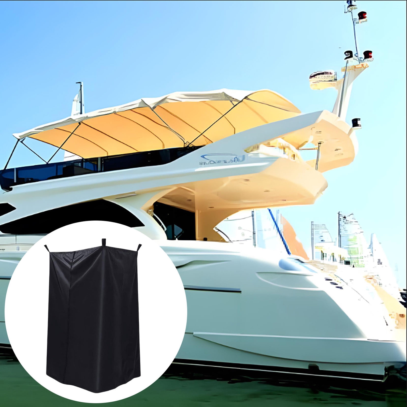 Heavy Duty Marine Privacy Curtain Portable Boat Changing Room Hanging Privacy Tent for Pontoon Yacht Outdoor Use