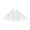 thumbnail image 1 of Girls Dress  White Flower Pattern Off-the-shoulder Sleeveless Skirt, 1 of 7