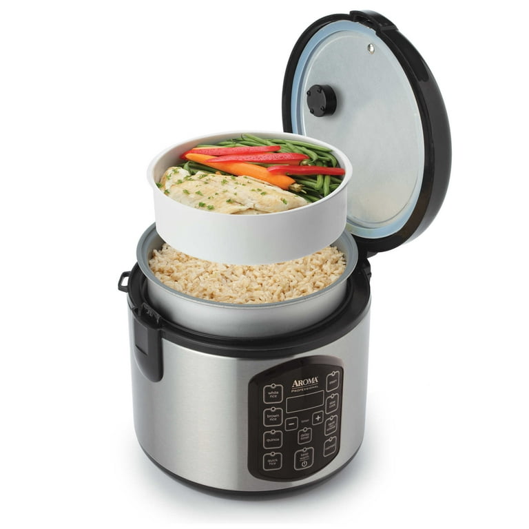 Aroma 8-Cup (Cooked) / 2Qt. Digital Rice & Grain Multicooker, Slow Cooker,  Automatic Keep Warm Mode, Steam Tray Included, Stainless Steel (ARC-994SB)  & Reviews