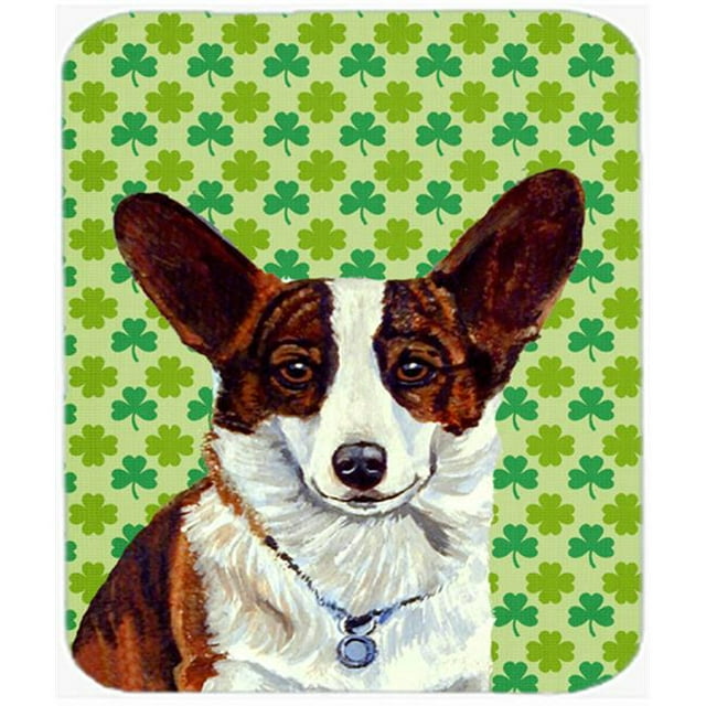 Corgi Tapis de Souris Portrait de Trèfle pour la Saint-Patrick, Tapis Chaud Ou Trivet