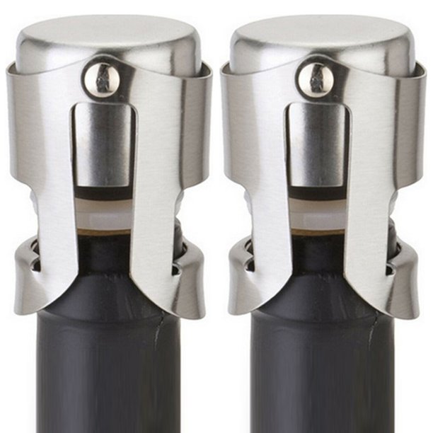 Muyoka Tapón para botella de vino, tapón de champán, sellador de botella de vino espumoso bloqueable pequeño para vino, champán, cerveza, 2 uds. Muyoka Hogar