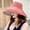 Brick red double -sided cotton and linen, variant on Double -Sided Fisherman Hat Female Summer Shading Cap Japanese Big Along The Basin Hats Korean