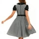 thumbnail image 4 of Vestido de Manga Corta para las Mujeres Correas de Corbata de Cintura Alta, Vestido de Ocio de Moda para el Uso Casual Diario, 4 of 4