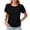 Black, variant on 2026 Women's Reglan Cap Sleeve Tops Lightweight Plain Crewneck Athletic Blouse 2026 Trendy Loose Fit Summer Outfits for Gym