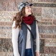 thumbnail image 2 of Stormy Kromer Button Up Cap - Decorative Wool Hat with Earflap (Charcoal/White Tartan, 7), 2 of 4
