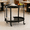 Black, variant on The Sanctuary Oval Black Bar Cart with 2 Black Tempered Glass Shelves, Storage Space, For Living Room, Stylish Style, Everyday Style