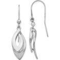 thumbnail image 1 of Sterling Silver Polished and Brushed Shepherd Hook Earrings (41x9), 1 of 5