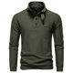 thumbnail image 2 of pstuiky camisetas de manga larga para hombre, Cárdigan informal de manga larga con cuello alto y botones para hombre Tops de talla grande para hombre xxl, 2 of 9